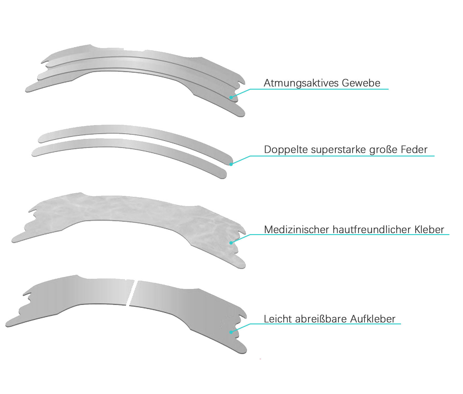 Lightweight breathable nose strips AtmenWald