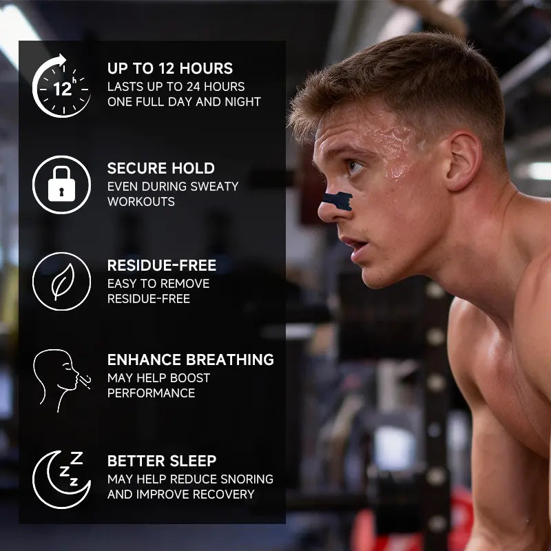 AtmenWald® Premium Nasal Strips – Extra Starke Nasenpflaster gegen Schnarchen & für Sport